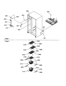 Freezer Shelves/lights Diagram and Parts List for SB21VPSE-P1315603WE  Amana Refrigerator