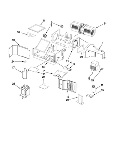Air Flow Parts Diagram and Parts List for MMV6186WB0  Maytag Microwave