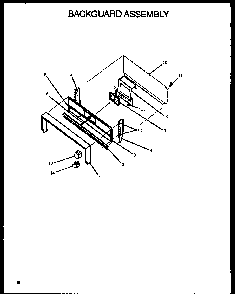 Backguard Assembly Diagram and Parts List for SBE22AX P1142412NL Amana Range