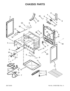 Chassis Parts Diagram and Parts List for YAER6603SFS0  Amana Range