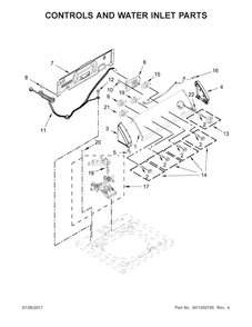 Part Location Diagram of W11082588 Whirlpool PANEL-CNTL