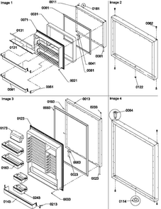 Door Assemblies Diagram and Parts List for BH20S5W-P1196503WW  Amana Refrigerator