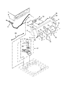 Controls And Water Inlet Parts Diagram and Parts List for MVWC200BW0  Maytag Washer