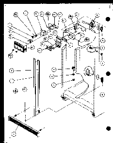 Refrigerator/freezer Controls And Cabinet Parts Diagram and Parts List for 36041W-P1122101WW  Amana Refrigerator