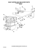 SOAP HOPPER AND TOP COVER PARTS Diagram and Parts List for MFS18PDFTS  Maytag Washer