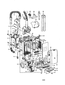 Wind Tunnel Diagram and Parts List for U5461-900  Hoover Upright Vacuum