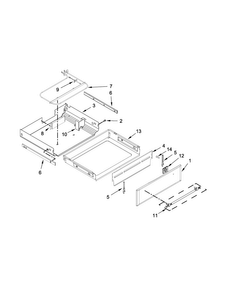 Drawer Parts Diagram and Parts List for MER8850DS1  Maytag Range