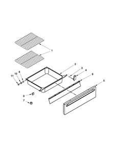 Drawer And Rack Parts Diagram and Parts List for MES5752BAB16  Maytag Range