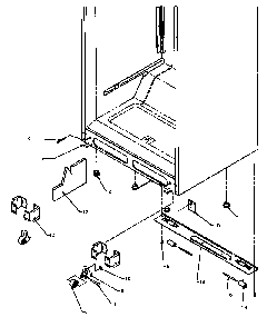 Cabinet Bottom Diagram and Parts List for TG18R2-P1181701WW  Amana Refrigerator