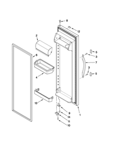 Refrigerator Door Parts Diagram and Parts List for CS22CFXTT02  Crosley Refrigerator