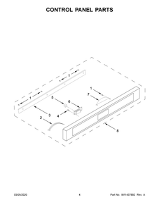 Control Panel Parts Diagram and Parts List for JMDFS24JL00  Maytag Wall Oven