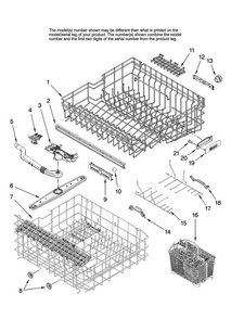 Upper And Lower Rack Parts Diagram and Parts List for MDB8851AWS0  Maytag Dishwasher