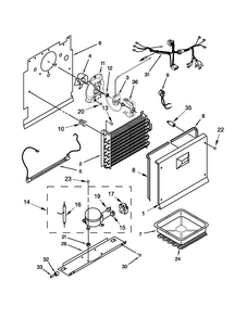 Unit Parts Diagram and Parts List for 5VML88TRAS00  Maytag Refrigerator