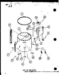 Skirt Diagram and Parts List for TWA-200 P75753-1W Amana Washer