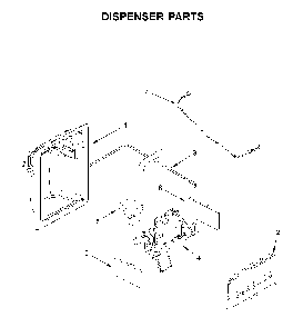 Dispenser Parts Diagram and Parts List for 1064650042714  Kenmore Refrigerator
