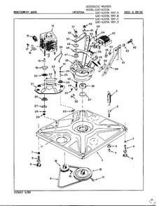 Base And Drive Diagram and Parts List for 6205A  Norge Washer
