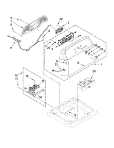 Console And Dispenser Parts Diagram and Parts List for MVWX550XW1  Maytag Washer