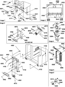 Drain Systems, Rollers, And Evaporator Assy Diagram and Parts List for SRDE528SW-P1184904WW  Amana Refrigerator