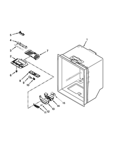 Refrigerator Liner Parts Diagram and Parts List for MBF1958XEB3  Maytag Refrigerator