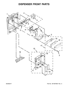 Part Location Diagram of W10836024 Whirlpool Electric Control Board