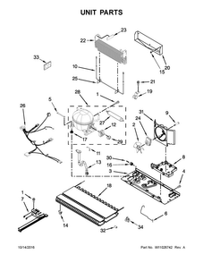 Unit Parts Diagram and Parts List for MBF1958FEZ01  Maytag Refrigerator