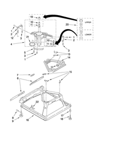 Machine Base Parts Diagram and Parts List for MVWC300VW1  Maytag Washer