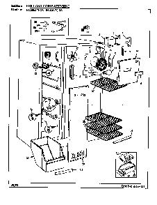 Freezer Compartment Diagram and Parts List for RC20LA-2A-BS01E  Magic Chef Refrigerator