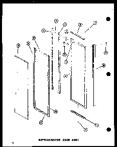 Refrigerator Door Assy Diagram and Parts List for SRI19E-L-P74100-5WL  Amana Refrigerator