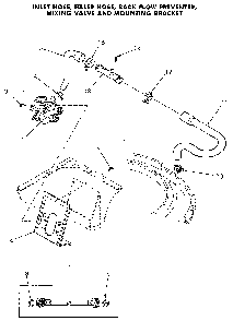 Water System Diagram and Parts List for NA4821W33731  Speed Queen Washer