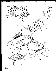 Shelves Diagram and Parts List for TS18RBW-P1158407WW  Amana Refrigerator