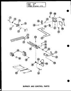 Burner And Control Parts 3 Diagram and Parts List for GH-105DE P96294-8F Amana Furnace