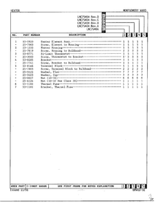 Heater Page 2 Diagram and Parts List for 7540A REV C Norge Dryer