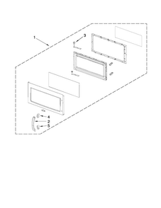Door Parts Diagram and Parts List for JMV9186WP0  Jenn-Air Microwave