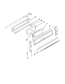 Control Panel Parts Diagram and Parts List for MGR6875ADW27  Maytag Range