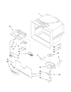 Freezer Liner Parts Diagram and Parts List for ABB1921DEW6  Amana Refrigerator