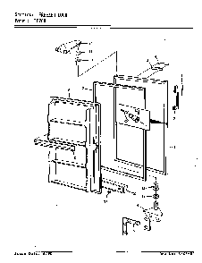 Freezer Door Diagram and Parts List for DF20H V5ZU3 Maytag Refrigerator