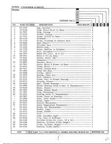 Cylinder And Drive Page 4 Diagram and Parts List for 8540A REV E Norge Dryer