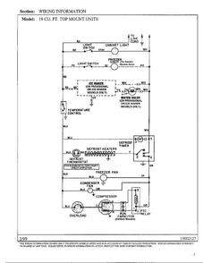 Wiring Information Diagram and Parts List for HMG191490  Admiral Refrigerator