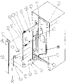 Cabinet Diagram and Parts List for 85178-P1117103W  Amana Refrigerator