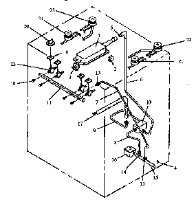 Gas Components Diagram and Parts List for RST359 ALL/RST359/ALL Maytag Range