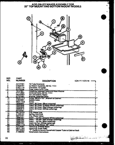 Add On-Icemaker Diagram and Parts List for IC3N-P1110701W-TM  Amana Refrigerator