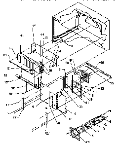 Evaporator Area Diagram and Parts List for TSI18R2-P1182102W  Amana Refrigerator
