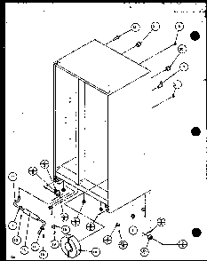Drain And Rollers Diagram and Parts List for SZD27KPL-P1101206WL  Amana Refrigerator