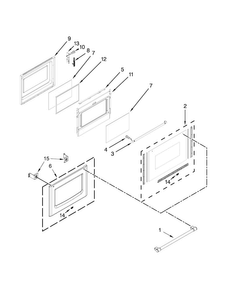 Lower Door Parts Diagram and Parts List for MET8720DH00  Maytag Range