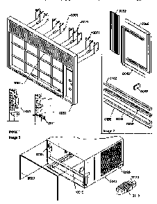 Front/outer Case Diagram and Parts List for 21QZ33RC-P12099036R  Amana Air Conditioner