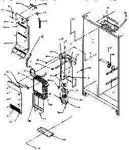 Evaporator And Air Handling Diagram and Parts List for SXD25NP-P1162420W  Amana Refrigerator