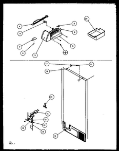 Factory Installed Ice Maker Diagram and Parts List for TG18RBL-P1158302WL  Amana Refrigerator