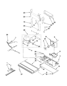 Unit Parts Diagram and Parts List for ABB1927VEB2  Amana Refrigerator