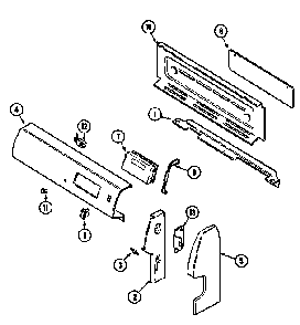 Control Panel Diagram and Parts List for CRG7500CGL  Maytag Range