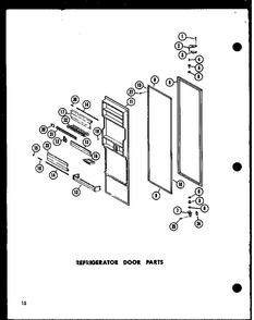 Refrigerator Door Parts Diagram and Parts List for ESR22N-P73320-45W  Amana Refrigerator